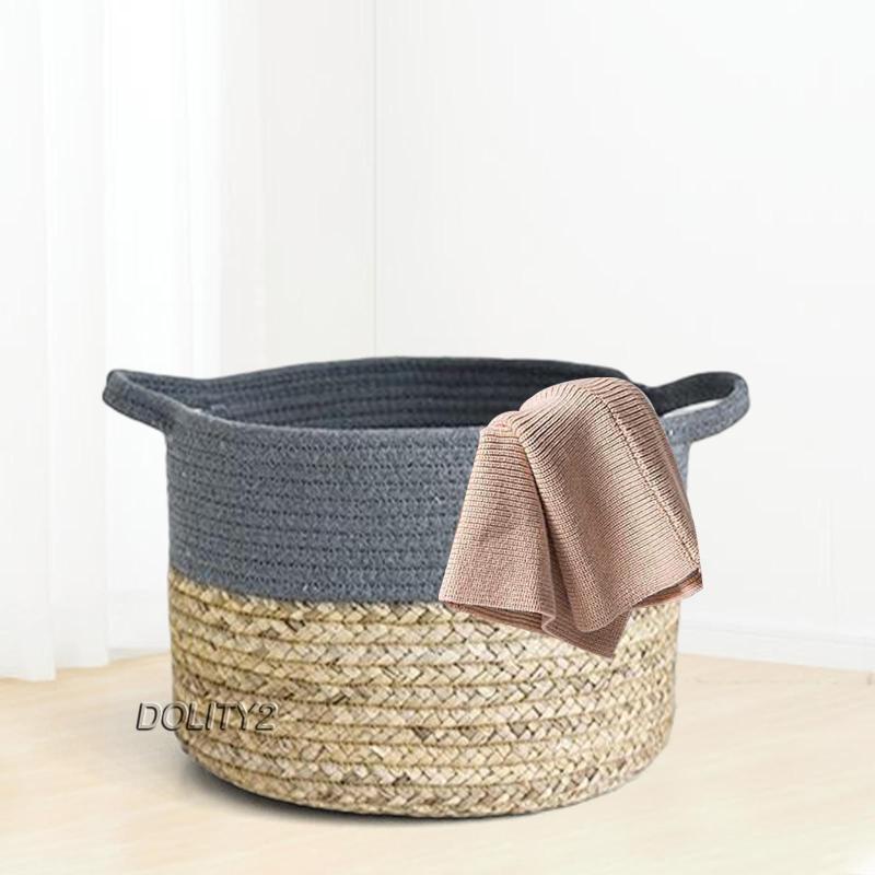 [Dolity2] Giỏ Đan Mây Cotton Lót Sàn Phòng Khách Gia Đình