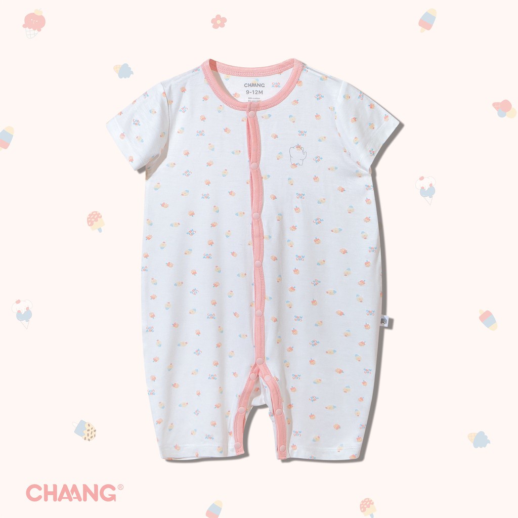 Bộ body cộc tay họa tiết Chaang cho bé