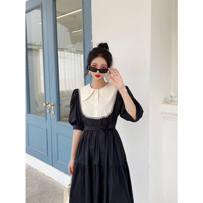 Đầm Dáng Dài Chiết Eo Phong Cách Thời Trang Retro Mùa Hè Dành Cho Nữ