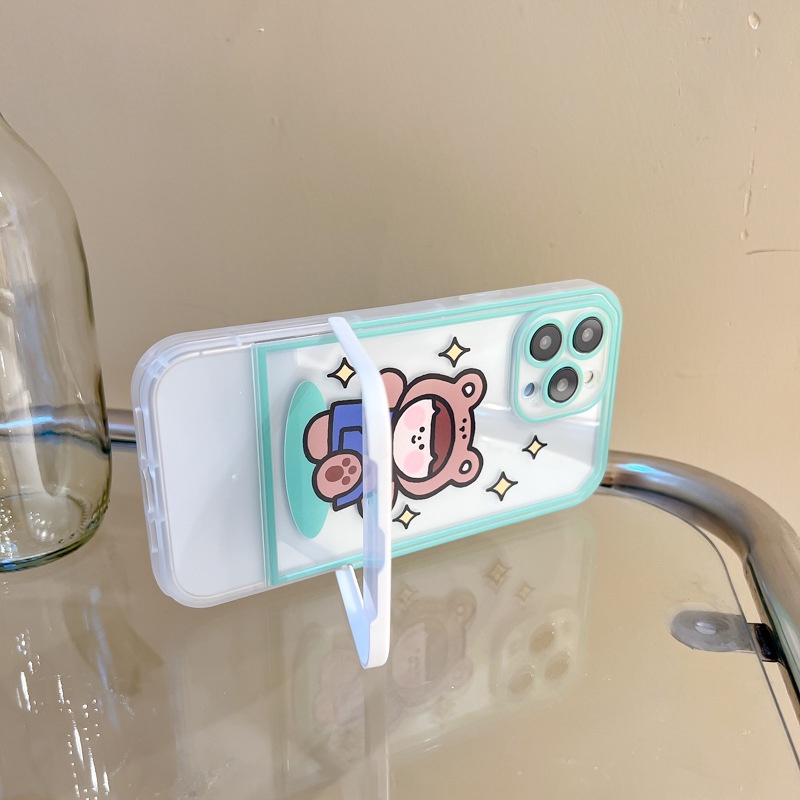 Ốp lưng iphone Ốp Điện Thoại Kèm Giá Đỡ Tàng Hình Chất Lượng Cao Cho iphone13Pro 12Promax / xs / 6 / 7 / 8 / Plus / 14 Dinuo case