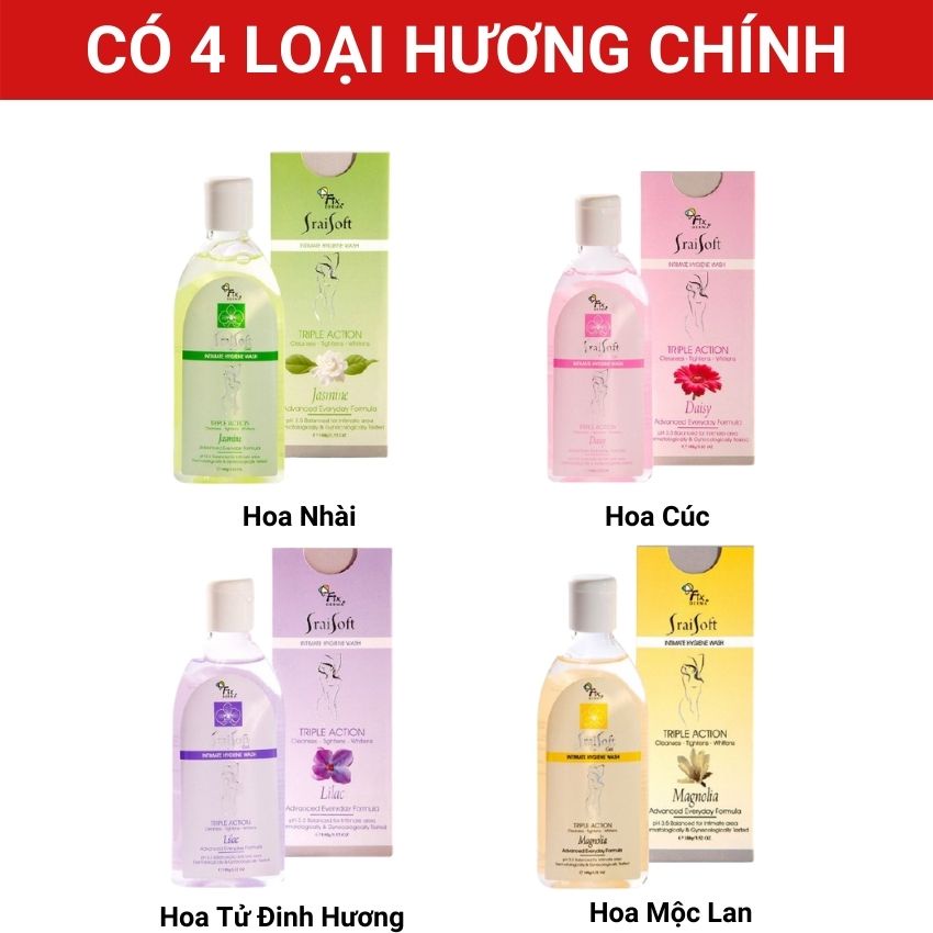 Dung dịch vệ sinh phụ nữ bé gái dưỡng ẩm se khít làm hồng vùng kín Fixderma Srai Soft Gel  Zafami Pharma