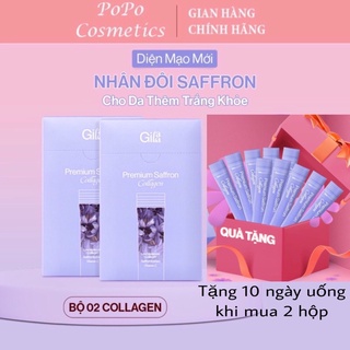 [Tặng 10 gói bột]Combo 2 Hộp Collagen Cao Cấp Kết Hợp Saffron – Gilaa Premium Saffron Collagen (120 gói x 2g)