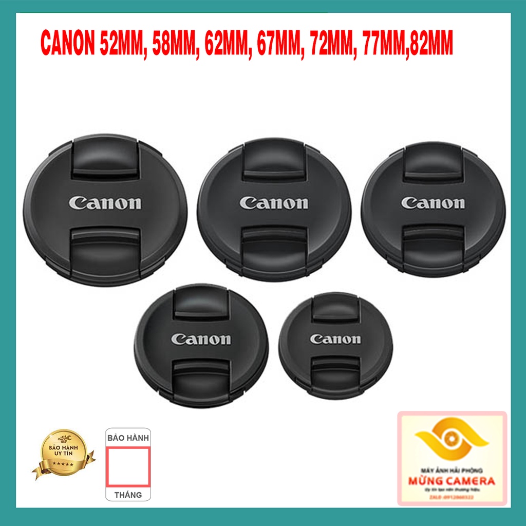 Nắp đậy ống kính Canon cáp trước lens Canon 49mm 52mm 55mm 58mm 62mm 67mm 72mm 77MM 82Mm