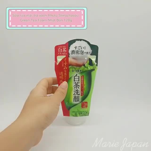 Sữa Rửa Mặt Trà Xanh Rohto Shirochasou Green Tea Foam Nhật Bản 120g