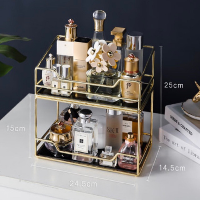 Kệ mỹ phẩm 2 tầng