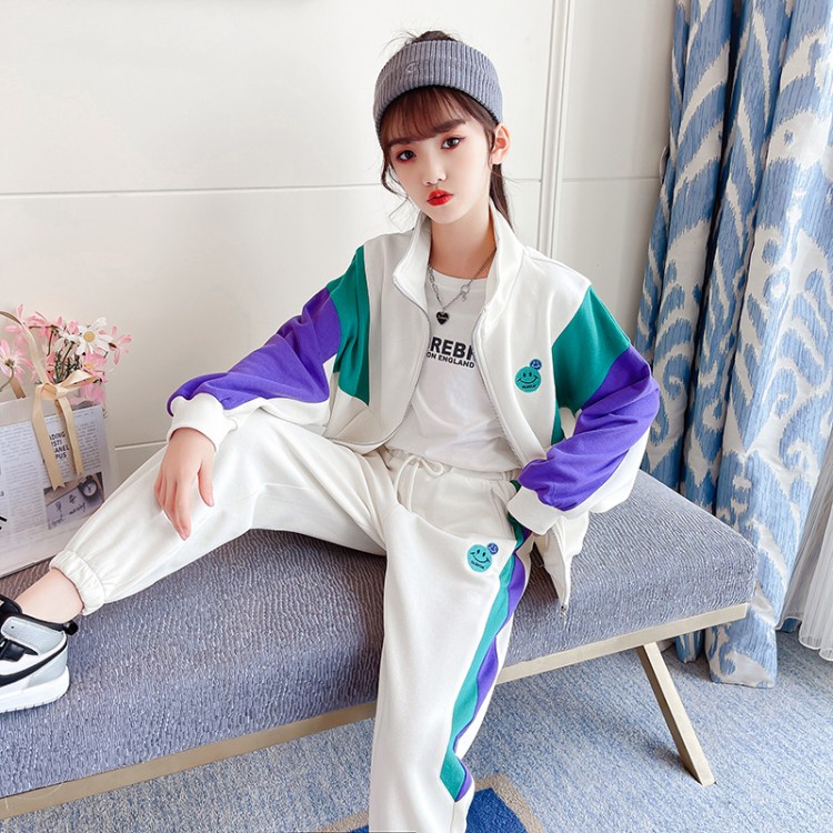 Bộ Quần Áo Thể Thao Thời Trang Mùa Thu Cho Bé Gái 5 6 7 8 9 10 11 12 13 14 15 16 Tuổi