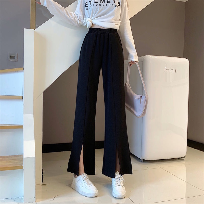 Quần Dài Ống Loe Xẻ Tà Thời Trang Dành Cho Nữ