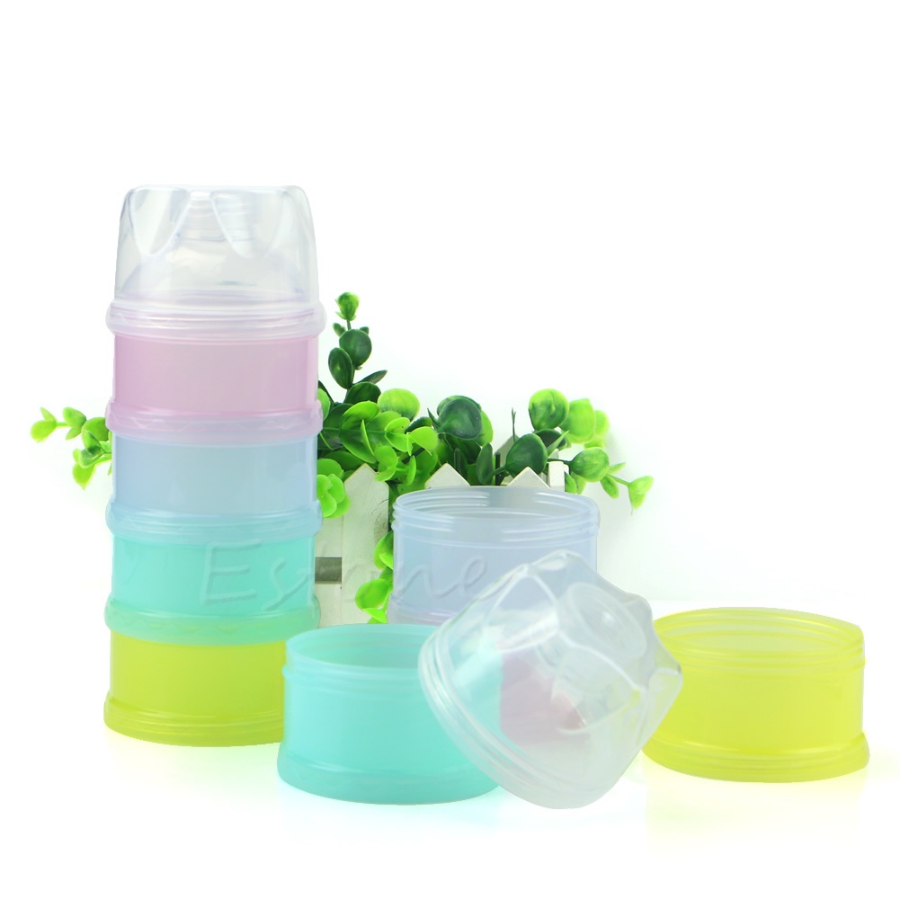 1 Hộp Đựng Sữa Bột 4 Tầng Di Động Tiện Dụng Mang Đi Du Lịch Cho Bé