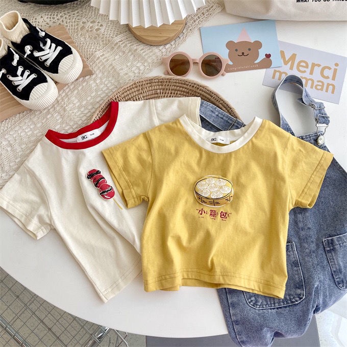 Áo Thun 100% Cotton Nguyên Chất Tay Ngắn Phong Cách Nhật Bản Thời Trang Mùa Hè Hàng Mới 2022 Dành Cho Bé Trai Và Bé Gái