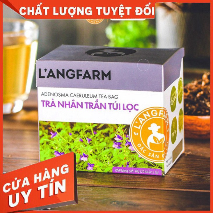 L'ANGFARM | Trà nhân trần túi lọc, hộp 20 tép An toàn vệ sinh, nguyên liệu tự nhiên, hương vị thơm ngon.