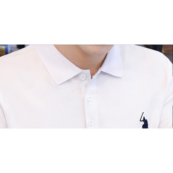 Áo Thun POLO Tay Ngắn Màu Trơn Chất Liệu cotton Thiết Kế Mới Thời Trang Mùa Hè Dành Cho Nam