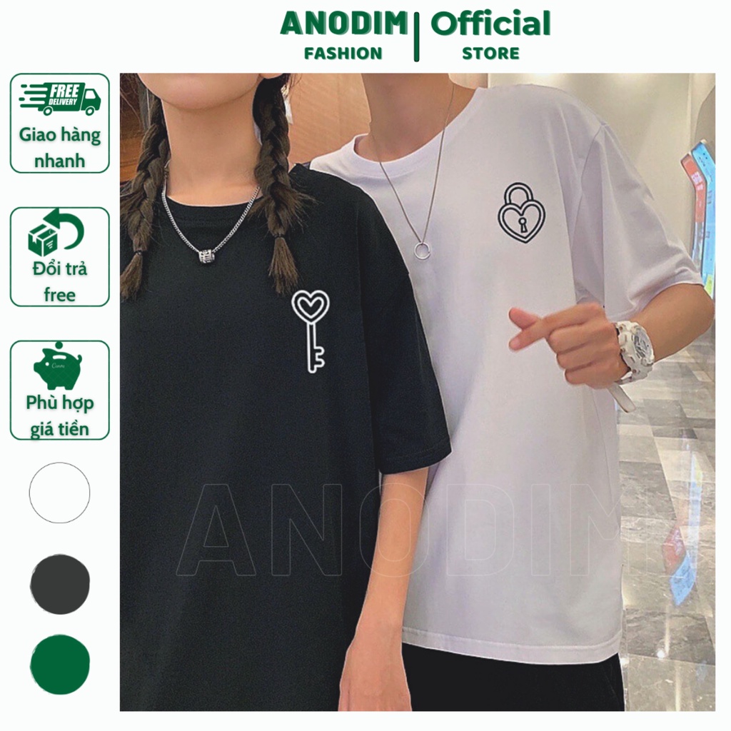 Áo đôi hàng hot, Áo thun cặp đôi CHÌA KHOÁ Ổ KHOÁ tình yêu chất lượng