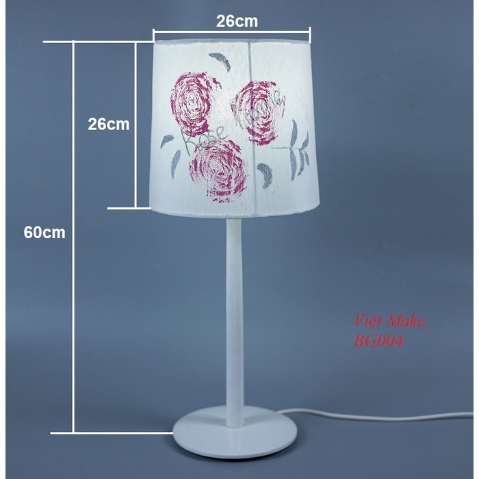 Đèn Để Bàn Hoa Hồng Thân Gỗ BG004 Vietmake, Đèn Thiết Kế Đẹp