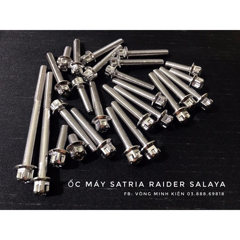 Ốc salaya full bộ lốc máy satria raider fi150