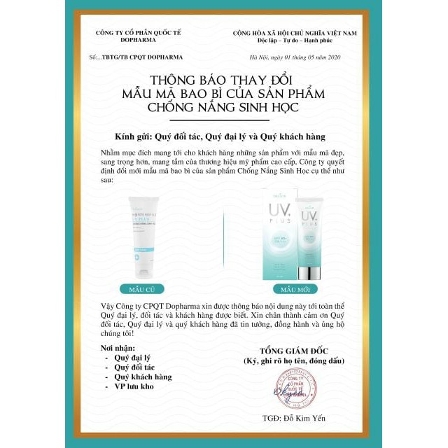 kem chống nắng sinh học SPF 50++ UV PLUS Lamer care- Dr.Lacir- Mẫu sản phẩm mới | BigBuy360 - bigbuy360.vn