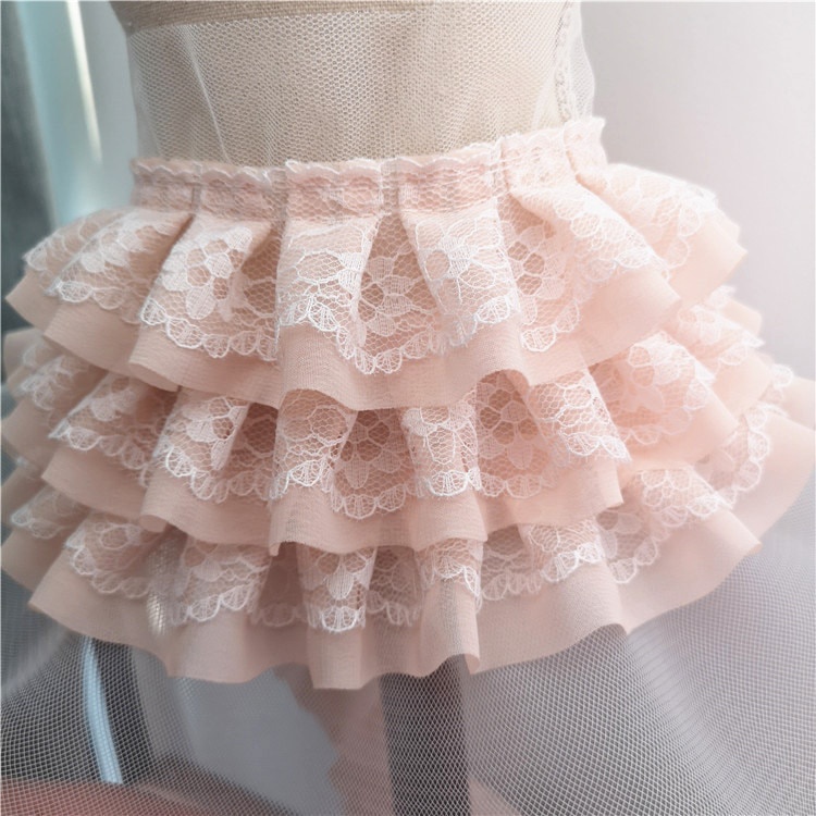 Tấm Vải Voan Phối Ren 3d Rộng 11CM Dùng May Vá Quần Áo DIY