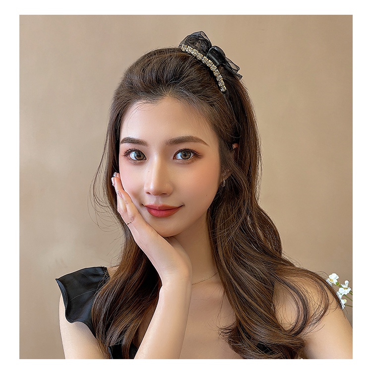 Ab Kẹp Tóc Đuôi Ngựa Bằng Lưới Đính Kim Cương Giả Hai Mặt Kích Thước Nhỏ Nhắn Dành Cho