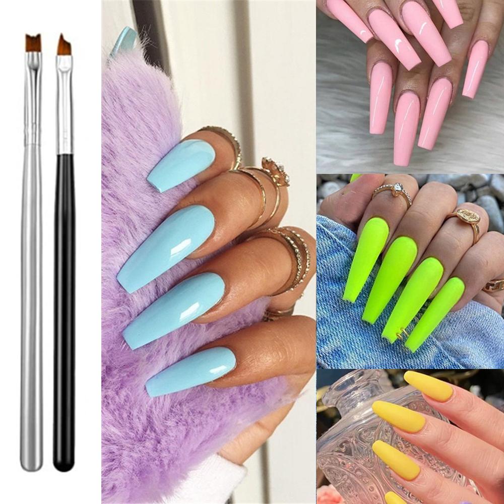 Fay Khuôn Acrylic Hình Hạnh Nhân Trắng Hồng Cắt Chữ V Dòng Pháp Dễ Dàng Mới