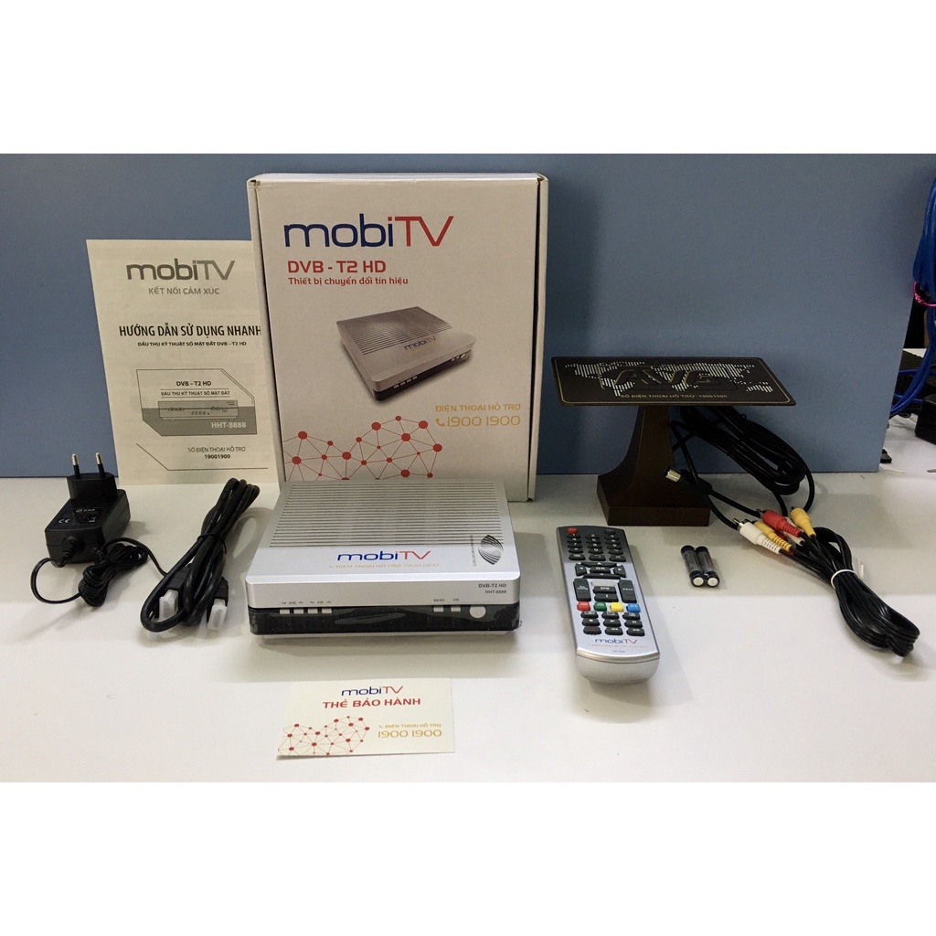 Bộ đầu thu DVB T2 mobiTV + anten ngoài trời +15m dây cáp - Xem kênh truyền hình với 99 kênh truyền hình