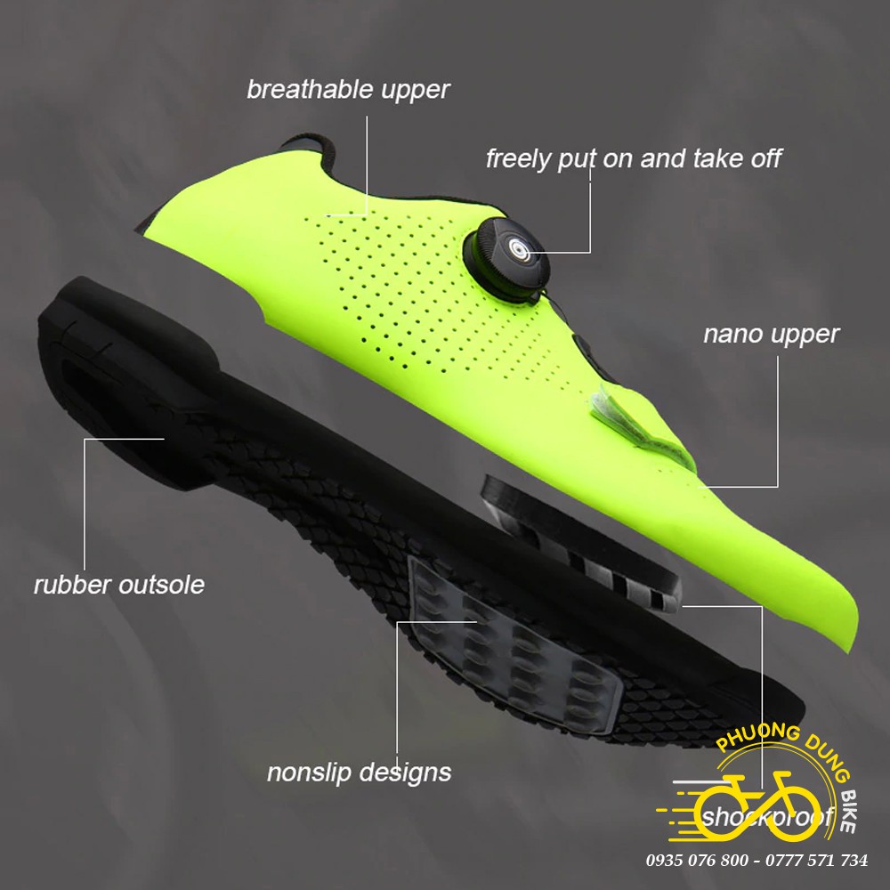 Giày đi xe đạp thể thao Road, MTB SPEED - 1 Khóa Vặn