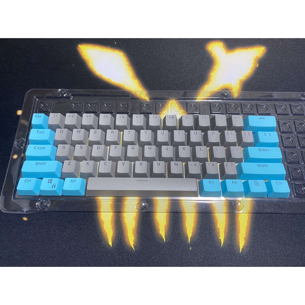 RK 61 Keycaps PBT Chất liệu OEM Các keycaps cao cấp, có đèn nền Bàn phím cơ hai màu có keycaps