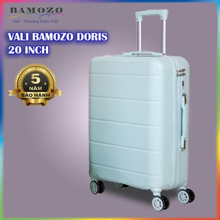 Vali Kéo Du Lịch Size 20 Inch Nhựa Cao Cấp Giá Rẻ Bền Đẹp Chống Va Đập Trầy Xước Bảo Hành 5 Năm Bamozo Doris