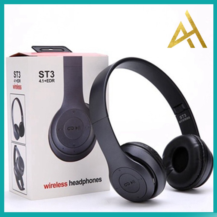 Tai Nghe Nhạc Headphone Bluetooth Chụp Tai Không Dây Có Micro ST3 - Tai Nghe Điện Thoại Blutooth Mini