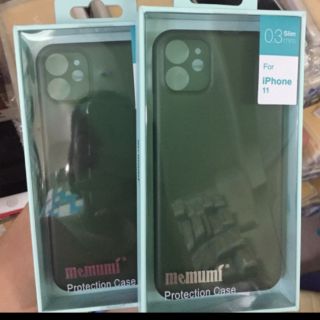 Ốp lưng memumi lụa siêu mỏng iphone 11 pro/ip11/11 pro max chính hãng Memumi(xanh rêu)