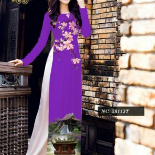 Vải áo dài in 3D Lụa cao cấp
