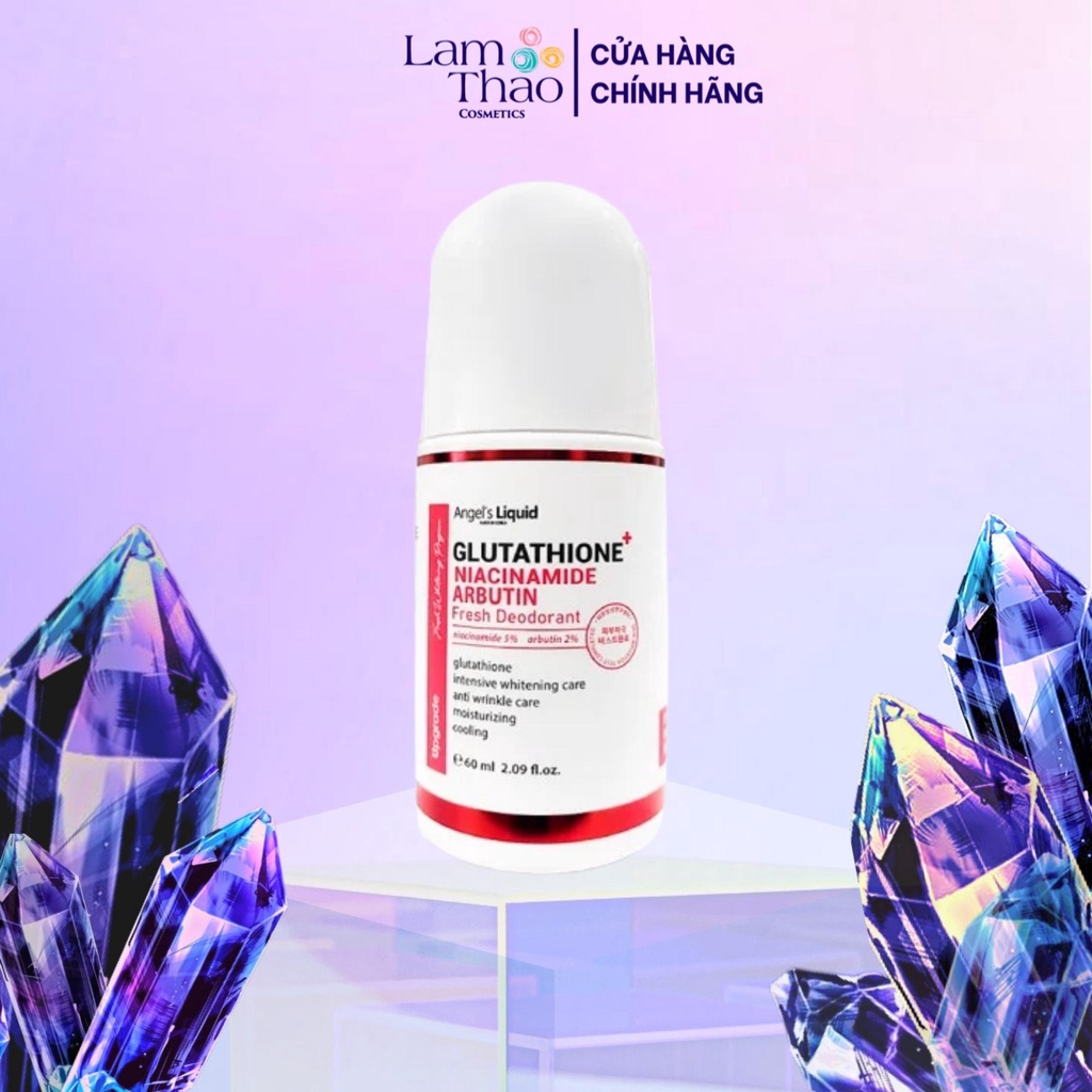 Lăn Khử Mùi Dưỡng Trắng Giảm Thâm Angel's Liquid Glutathione Niacinamide Arbutin Fresh Deodorant ( Mẫu Mới 2022 )