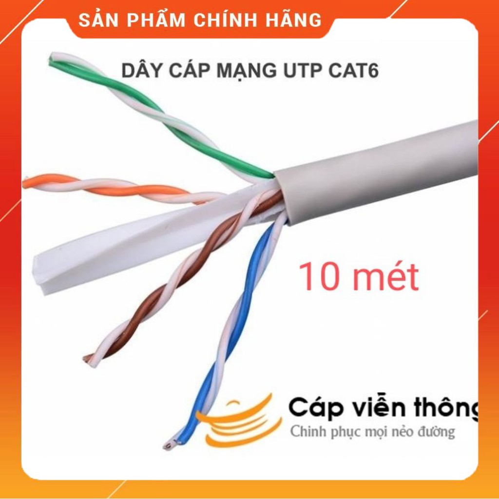 Dây Cáp Mạng Cat 6 Ensoho bấm sẵn 2 đầu dài 10 mét