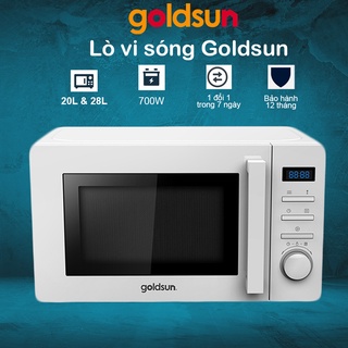 Lò vi sóng điện tử Goldsun CK2402 20L và Lò vi sóng cơ Goldsun CK1105 20L tay cầm - Công suất 700W - Bảo hành 12 tháng