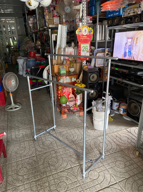 Sào phơi đồ đôi - Sắt tráng kẽm - Chống rỉ sét hàng cực dày chịu nặng 80kg