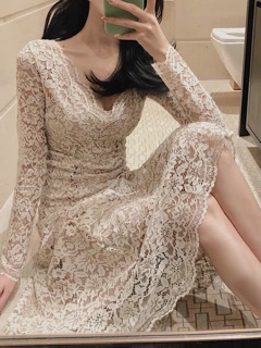 (Order) VÁY REN BODY CỔ V ULZZANG (ảnh thật cuối)