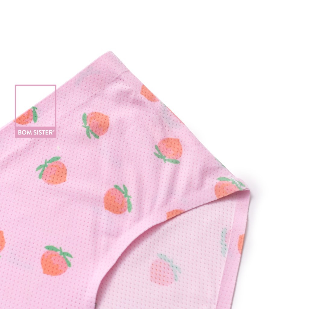 [Mã FAMALLT5 giảm 15% đơn 150k] Quần lót su đúc thông hơi ép viền hoa tiết trái cây lưng vừa BOM SISTER Q5877 | BigBuy360 - bigbuy360.vn