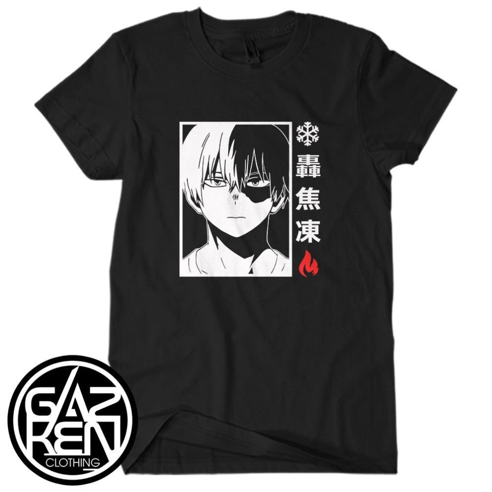 HOT🔥 Áo Phông Shouto Todoroki T-Shirt 03 Flames Master My Hero Academia mẫu mới cực chât