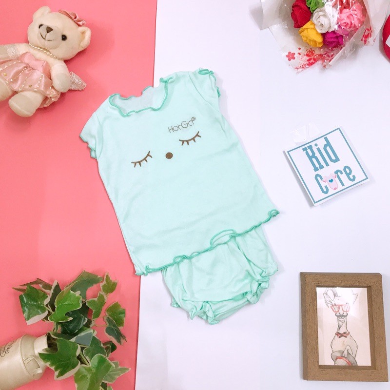 (Ib có mẫu) Đồ Sơ Sinh Bé Gái Hiệu HotGa Chất Thun Mát Mẻ Size 3-13kg