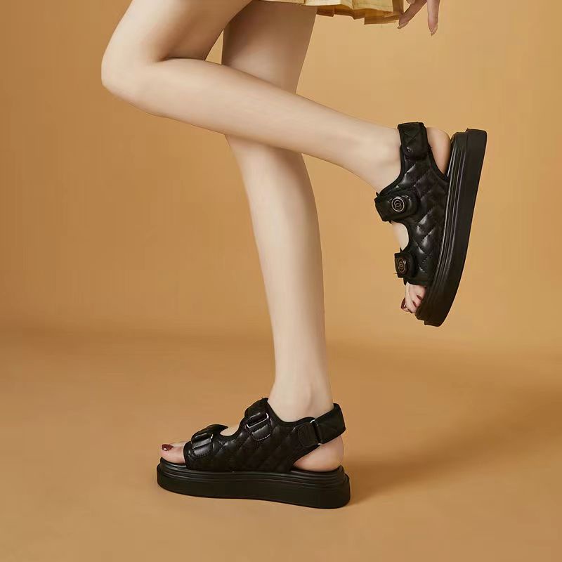 ✨Giày Sandal Mùa Hè Thoáng Khí Phong Cách Hàn Quốc Thời Trang Cho Nữ 3cm