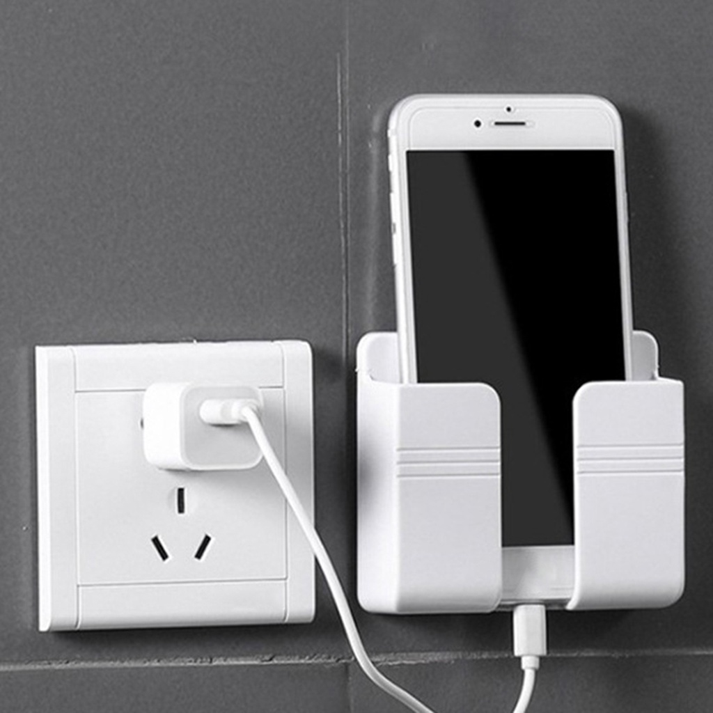 Giá đỡ sạc điện thoại gắn tường không đục lỗ đa năng thông dụng cho nhà ở