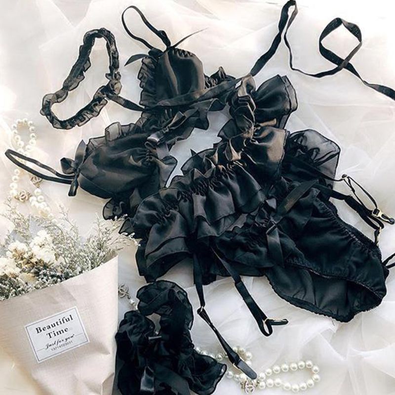 Bộ Đồ Lót Ren Hóa Trang Phong Cách Lolita Quyến Rũ Cho Nữ