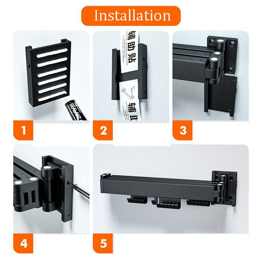 Epoch 1 Móc Phơi Đồ Gắn Tường Tiết Kiệm Không Gian Có Thể Thu Gọn