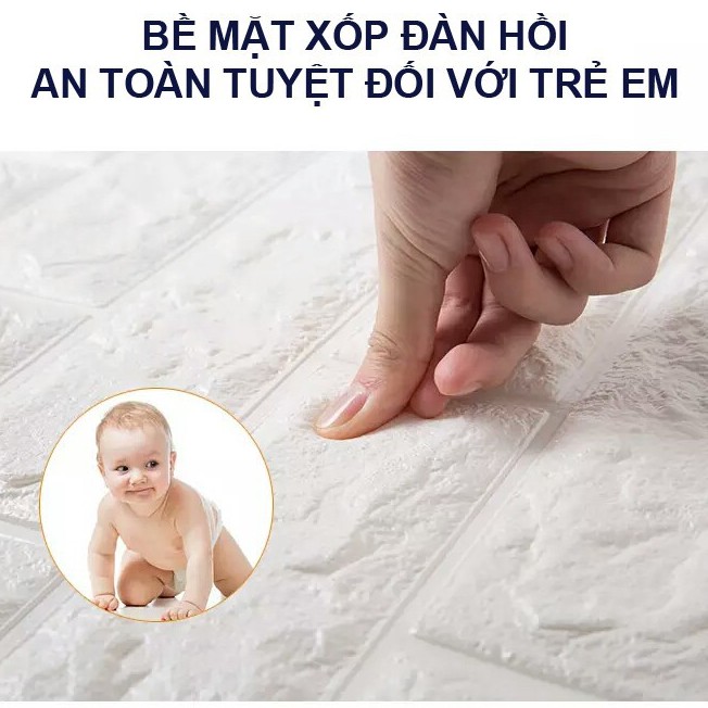 Xốp dán tường giả gạch 3D - Khổ lớn 70x77cm