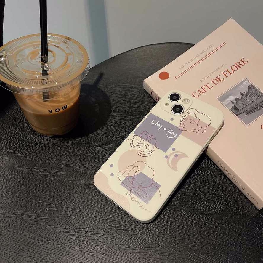 Ốp Điện Thoại Mềm Phối Da Nghệ Thuật Cho iPhone 13 12 11 Pro Xs Max XR X 6 6s Plus SE 2020
