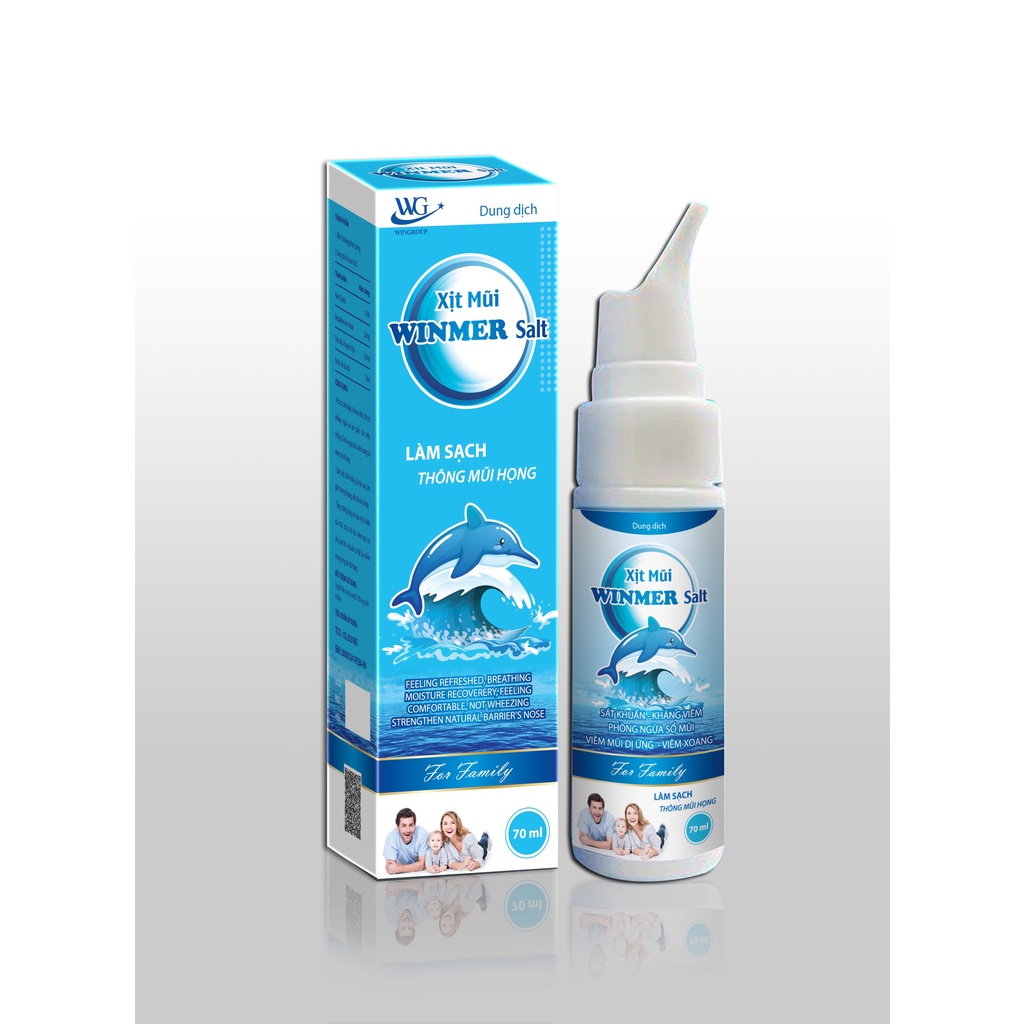 Xịt mũi  Winmer Salt -Giúp vệ sinh mũi hàng ngày, phòng ngừa các bệnh viêm đường hô hấp cấp và mãn tí