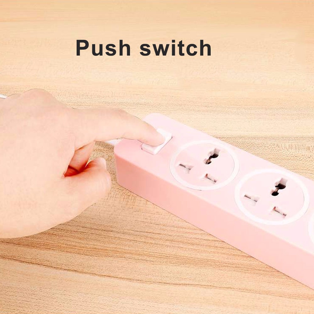 BH-PC002 3-Hole Power Strip / Extension Socket Plug With 3 USB Ports For Home Office Use