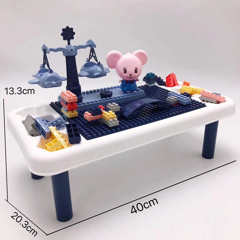 [Hàng mới về] Bàn Xếp Hình Lego Đa Chức Năng, Thông Minh Cho Bé - Bàn xếp hình nhiều chi tiết