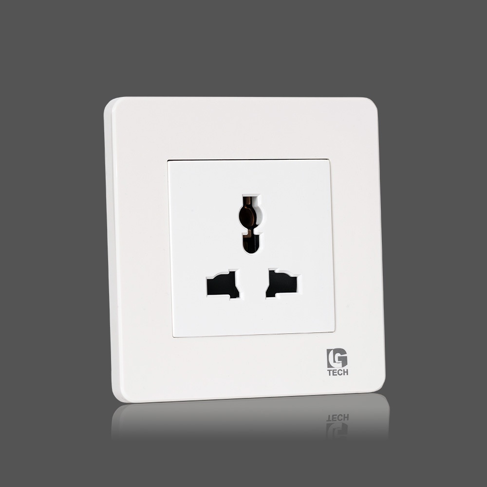 Ổ điện âm tường 3 chấu chuẩn vuông Lgtech LG-AB-K1-0054