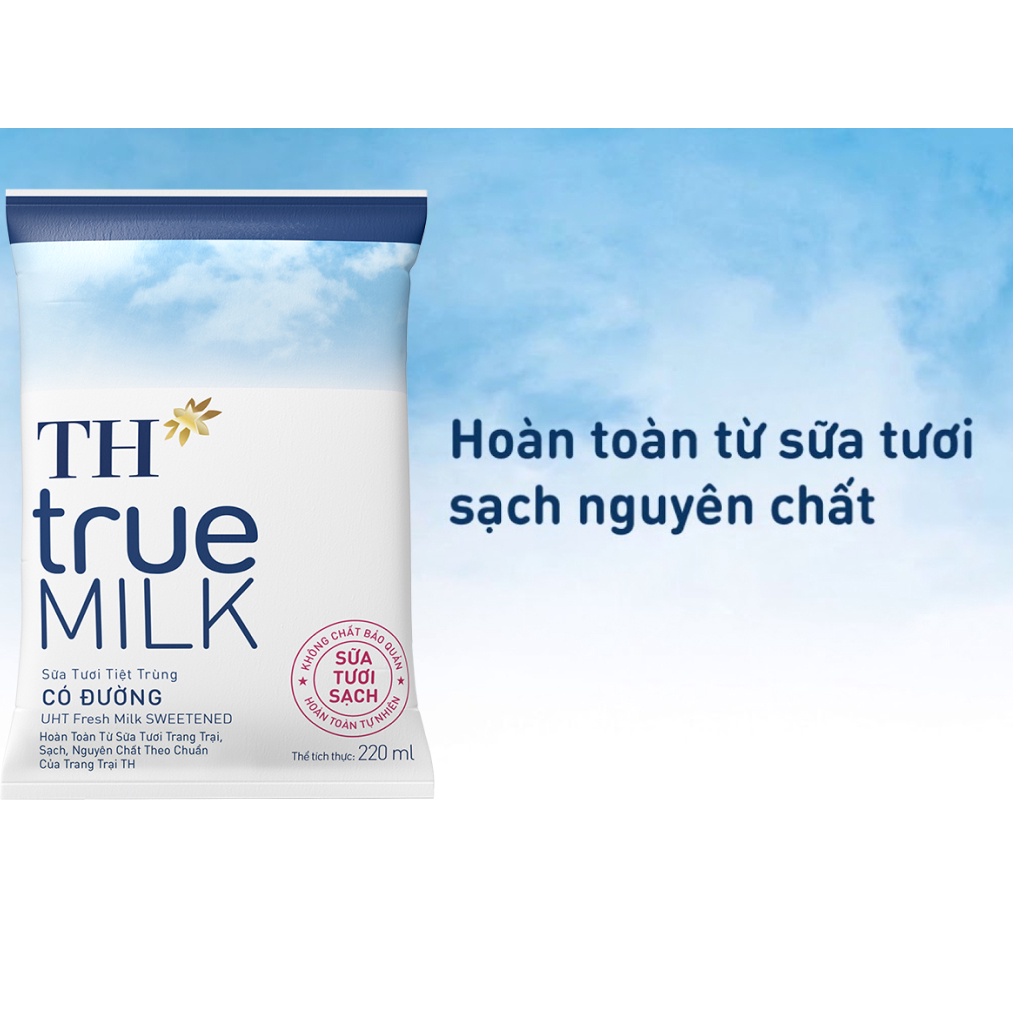 THÙNG 48 TÚI 220ML SỮA TH TRUE MILK