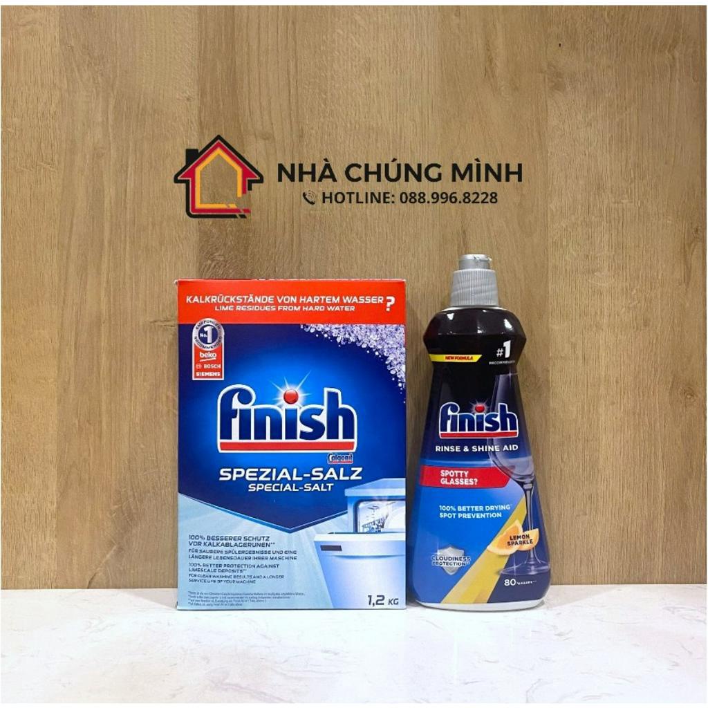 Muối rửa chén bát Finish giúp làm mềm nước nước cứng 1kg,1.2kg,1.5kg dành cho máy rửa bát