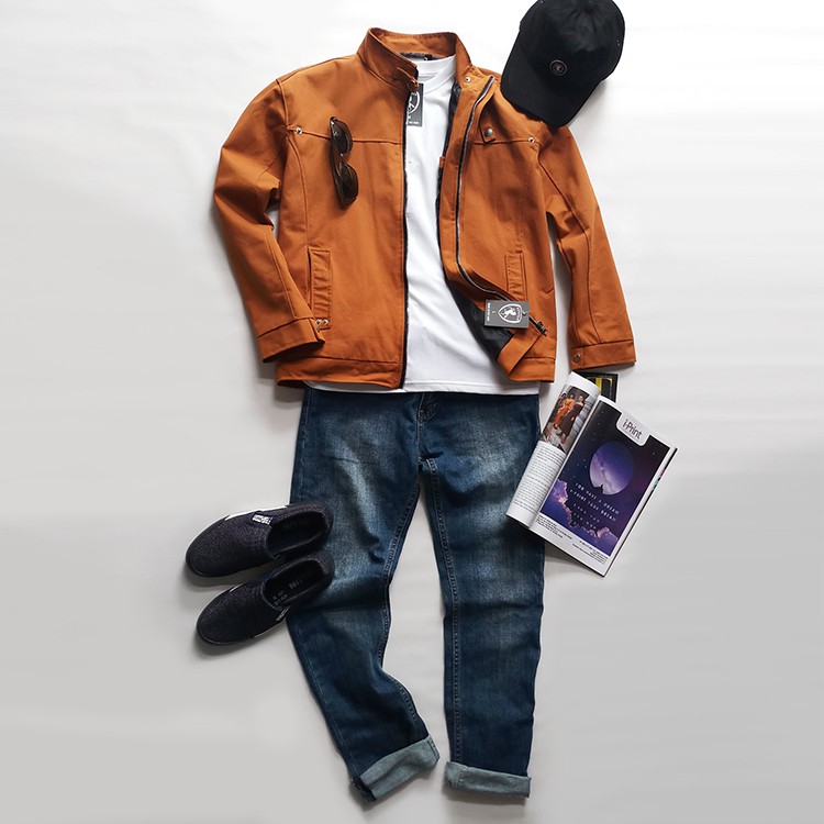 Áo Khoác Nam Kaki Cổ Trụ Phong Cách KATUSCO A2037, Vải Kaki Lót Dù Dày Dặn, Form Suông Dễ Mặc, Size Từ 58-80kg | BigBuy360 - bigbuy360.vn